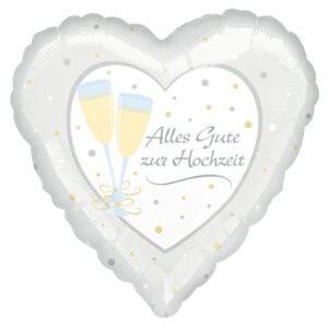 Folienballon Alles Gute zur Hochzeit - Ø 45 cm