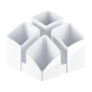 Schreibtisch-Köcher SCALA - 4 Fächern, weiß