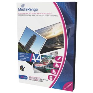 DIN A4 Fotopapier für Tintenstrahldrucker, beidseitig matt, 250g, 50 Blatt