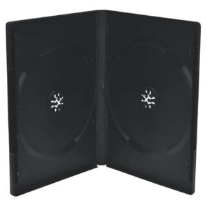 DVD-Leerhülle für 2 Discs, 14mm, schwarz, 5er Pack