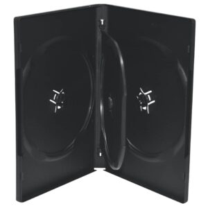 DVD-Leerhülle für 4 Discs, 14mm, schwarz, 5er Pack