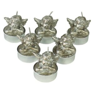 Teelichter Weihnachten "Engel" - altsilber, 6 Stück