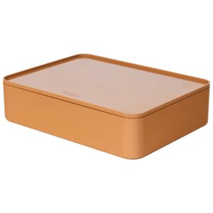 SMART-ORGANIZER ALLISON Utensilienbox mit Innenschale und Deckel - dark grey/caramel brown