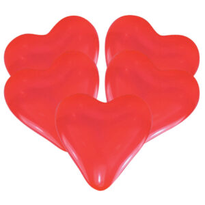 Luftballon Herz mittel - Ø 30 cm, rot, 5 Stück