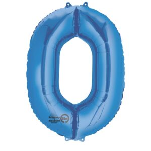 Folienballon XXL Zahl 0 - blau