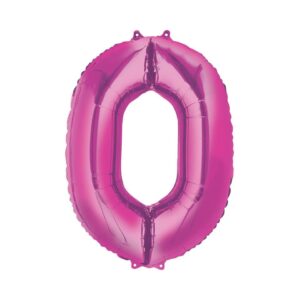 Folienballon XXL Zahl 0 - rosa