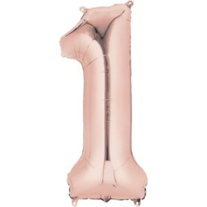 Folienballon Zahl 1 - rose gold
