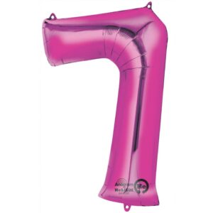Folienballon XXL Zahl 7 - rosa