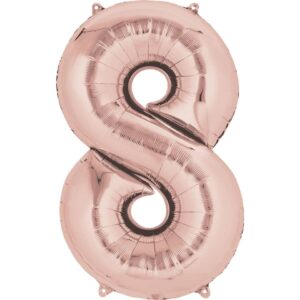 Folienballon XXL Zahl 8 - rose gold