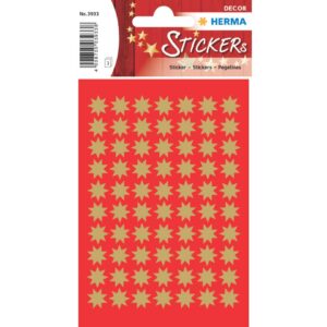 3933 Sticker DECOR Sterne 8-zackig, gold Ø 10 mm