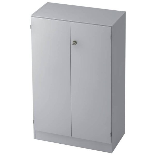 Hammerbacher Schrank - 3OH, Sockelblende, Grau/Grau