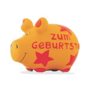 Spardose Schwein "Zum Geburtstag" - klein