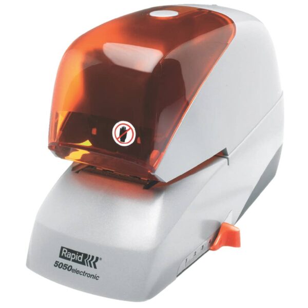 Elektrisches Flachheftgerät R5050E - 50 Blatt, silber/orange