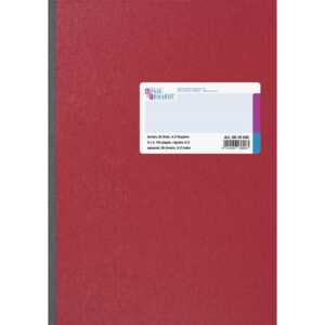 Kladde - A4, 96 Blatt, 70 g/qm, kariert, Register A-Z, rot