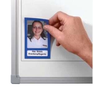 Fototasche magnetisch, Hartfolie, matt, 72 x 115 mm, 5 Stück, blau