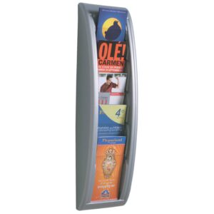 Wand-Prospekthalter Quick Blick - 1/3 A4, alu