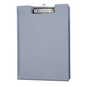 Schreibmappe - A4, Folienüberzug, Klemme, silber