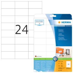 4390 Etiketten Premium A4, weiß 70x37 mm Papier matt 600 St.