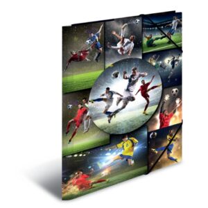 19298 Sammelmappe Fußball - A4, Karton, mit Gummizug