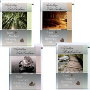 Trauerkarte - inkl. Umschlag, sortiert