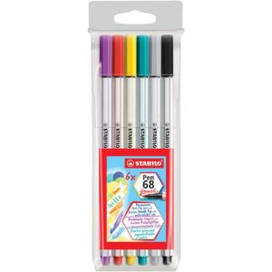 Premium-Filzstift mit Pinselspitze Pen 68 brush - 6er Etui