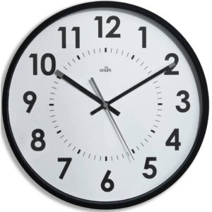 Wanduhr Quarz, Ø 30cm, schwarz/weiß