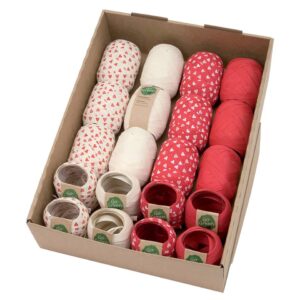Eiknäuel Nature - 10 mm x 12 m, Herzen/Uni 20 Stück sortiert