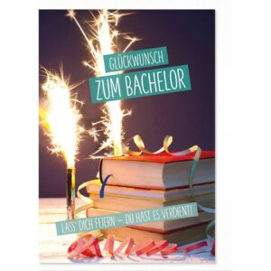 Glückwunschkarte zum Bachelor - inkl. Umschlag
