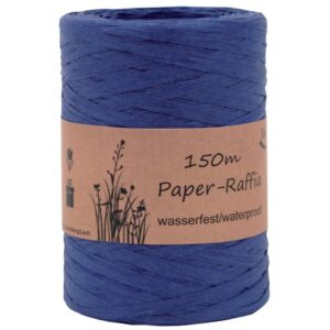 Bast Raffia - 7 mm x 150 m, ultramarinblau
