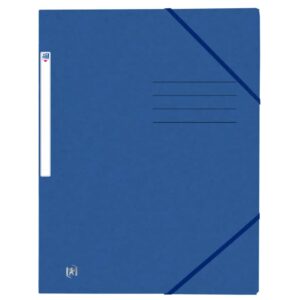 Eckspannmappe TOP FILE+ - A4, 390 g/qm, Karton, Gummizug, blau