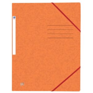 Eckspannmappe TOP FILE+ - A4, 390 g/qm, Karton, Gummizug, orange