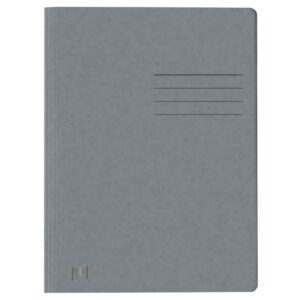 Schnellhefter TOP FILE+ - A4, Karton 390g/qm, kfm. und Amtsheftung, grau