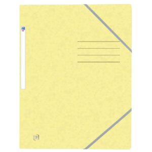 Eckspannmappe TOP FILE+ - A4, 390 g/qm, Karton, Gummizug, pastellgelb