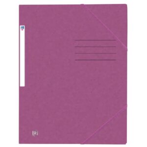 Eckspannmappe TOP FILE+ - A4, 390 g/qm, Karton, Gummizug, violett