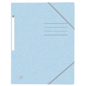 Eckspannmappe TOP FILE+ - A4, 390 g/qm, Karton, Gummizug, pastellblau