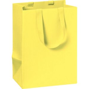 Geschenktragetasche One Colour - 12 x 14 x 6 cm, gelb