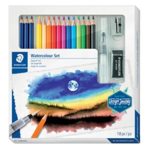 Schreibgeräteset Watercolour Set - Bleistift/Aquarellstift, blau/bunt