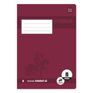 Heft PREMIUM LIN "n" - A5, 16 Blatt, Notensystem