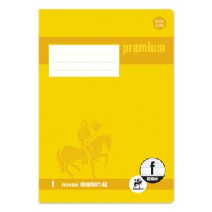 Heft PREMIUM LIN "f" - A5, 16 Blatt, 90 g/qm, rautiert mit Rand