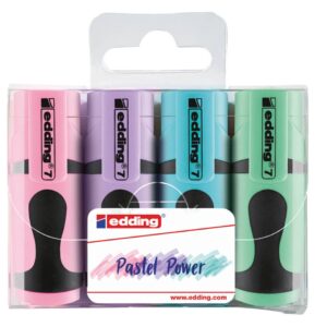 7 Textmarker mini highlighter, 1-3 mm, 4er Set Pastellfarben