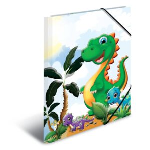 19785 Sammelmappe Dinos - A4, Karton, Gummizug, Register und Namensfeld