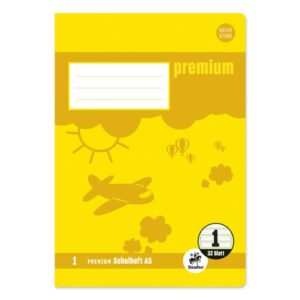 Heft PREMIUM LIN 1 - A5, 32 Blatt, 90 g/qm, PREMIUM LIN iert