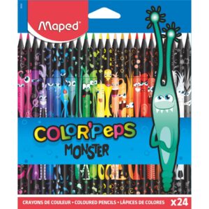 Farbstiftetui Color'Peps Black Monster - 24 Farben sortiert