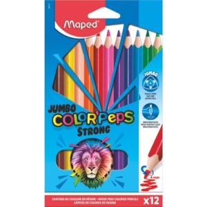 Farbstiftetui Jumbo Color'Peps Strong - 12 Farben sortiert