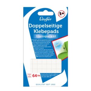 Klebepads - 64 Stück, transparent, ablösbar