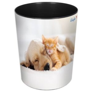 Papierkorb Hund und Katze - 13 L, Ø 30cm rund
