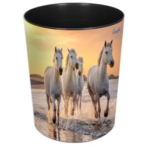 Papierkorb Pferde am Stand - 13 L, Ø 30cm rund