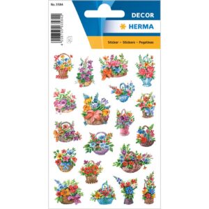 3584 Sticker DECOR Blumen in Körbchen