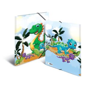 19795 Sammelmappe Dinos - A3, Karton, Gummizug, Register und Namensfeld