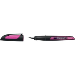 Schulfüller EASYbuddy® - Linkshänder Feder L, schwarz/magenta, inkl. Standardpatrone